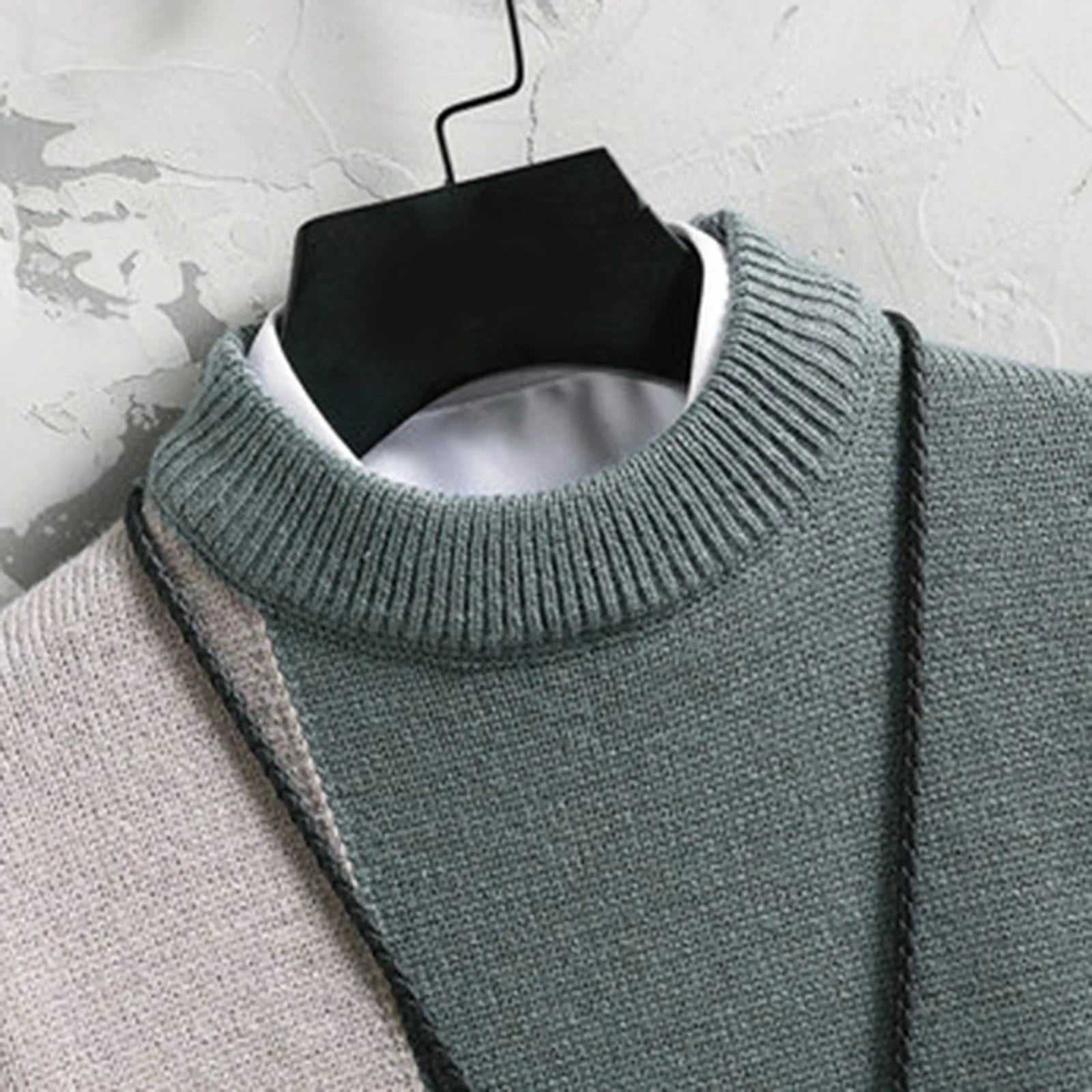 Color Block Turtleneck Sweater